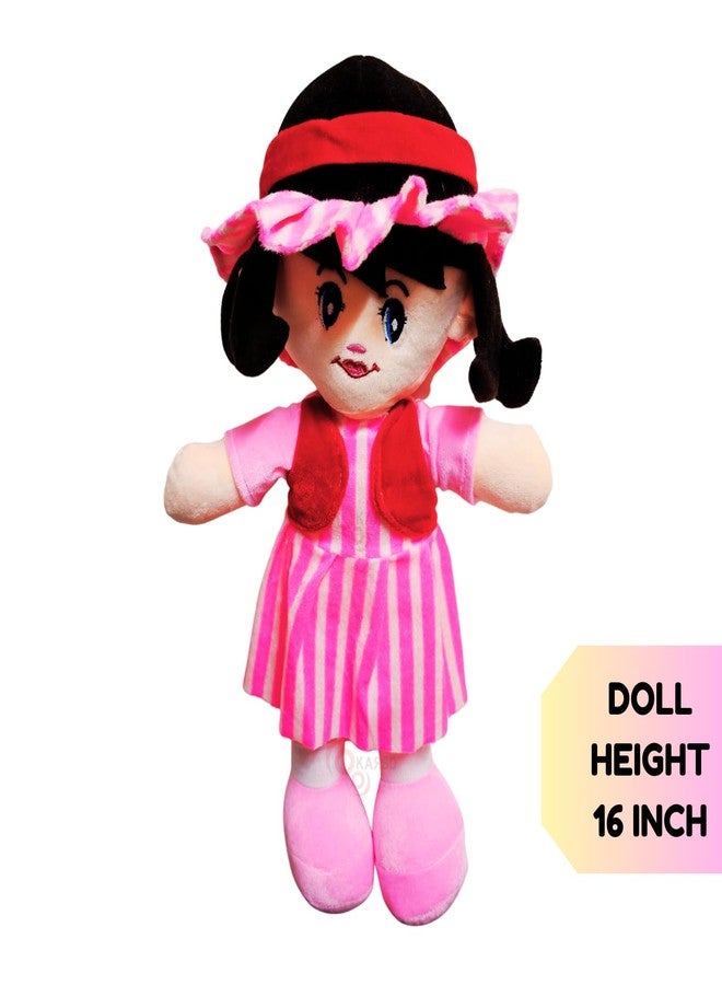 KARBD دمية كاربد المصنوعة من قماش ناعم للغاية، دمية فتاة محشوة لطيفة قابلة للغسل، لعبة قطيفة ناعمة ومريحة للأطفال الصغار والرضع والفتيات - Image 3